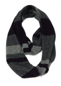 Possum merino colour block scarf black Ecowool