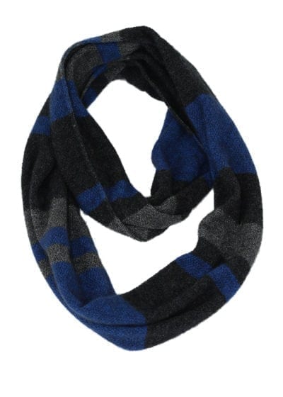 Possum merino colour block scarf Cobalt