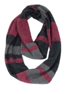 Possum merino colour block scarf Rose - Ecowool