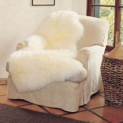 bowron sheepskin rug ivory - ecowool