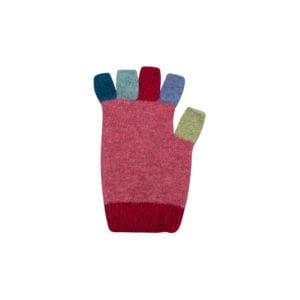 Kids possum merino multicoloured fingerless gloves - Ecowool