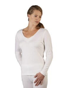 Supreme merino long sleeve top with lace - Ecowool