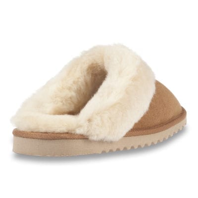 Ecowool deluxe sheepskin scuff chestnut