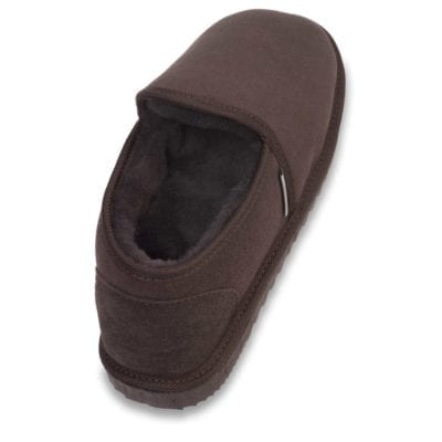 Ecowool Distinction mens sheepskin slipper chocolate
