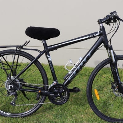 sheepskin bike seat black - ecowool
