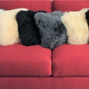 sheepskin cushions honey, black, grey - Ecowool