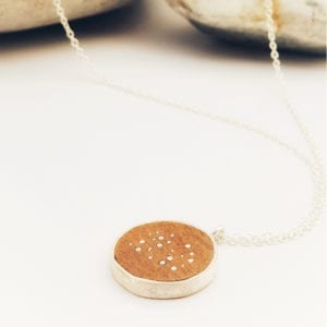 circle star map necklace silver rimu - ecowool