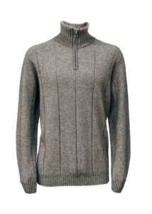 possum merino javelin zip sweater pumice - ecowool