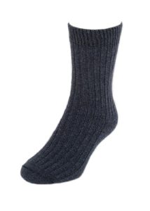 possum merino casual rib sock denim - ecowool