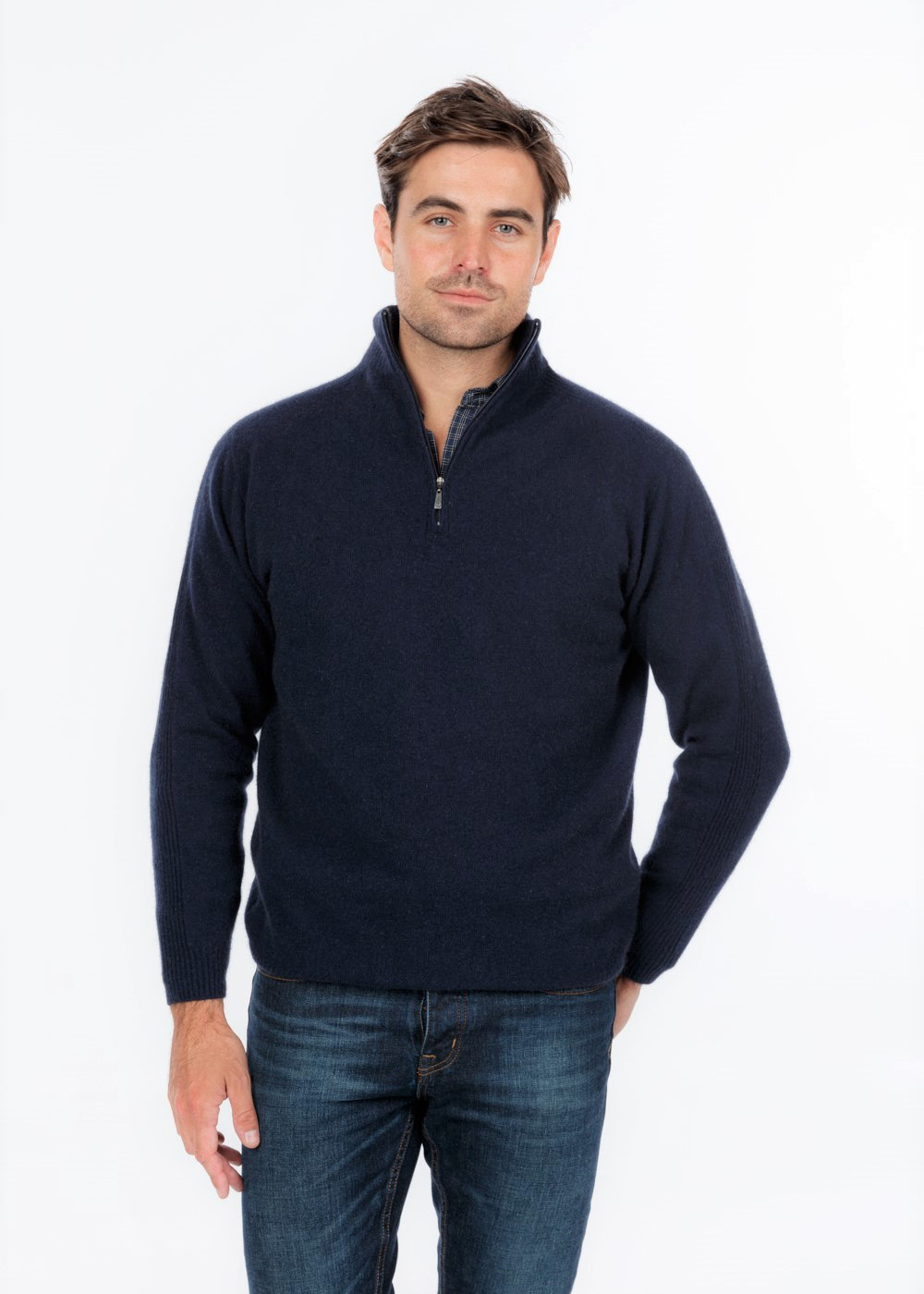 merino half zip sweater