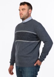 possum merino alpine sweater sky- ecowool