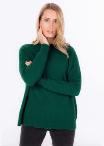 possum merino lounge sweater jade - ecowool