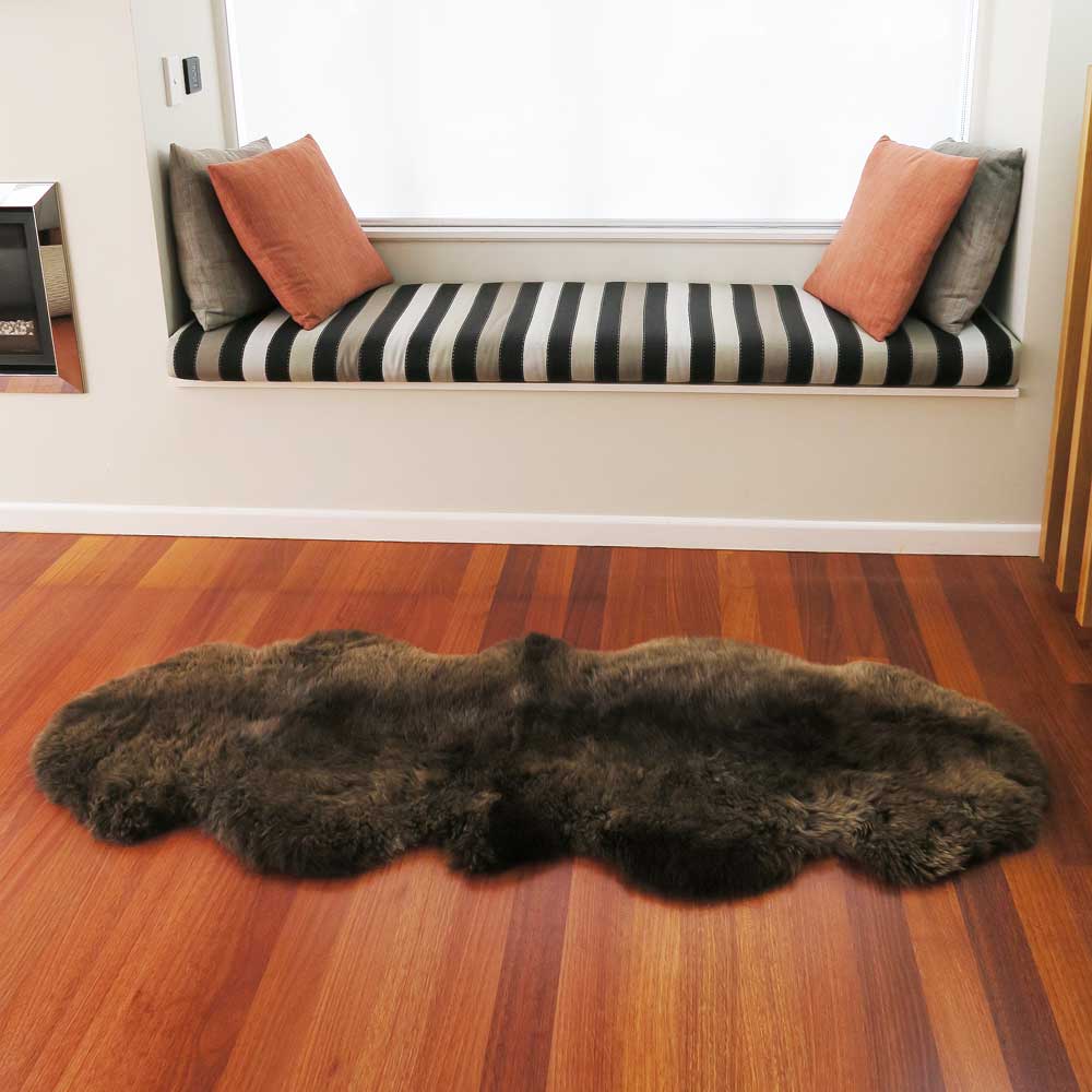 ecowool natural sheepskin rug double