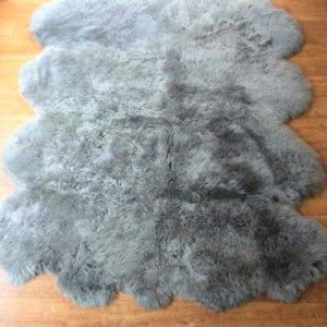 Ecowool grey octo sheepskin rug