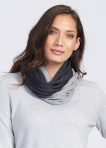 merino infinity scarf charcoal light pewter - ecowool