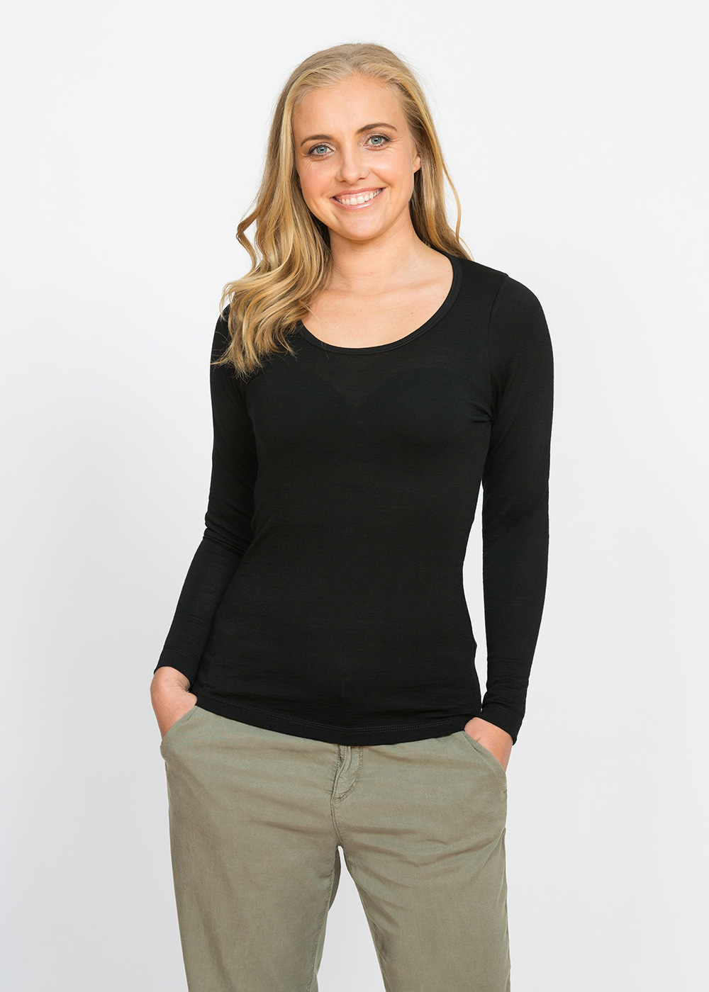 black thermal top ladies