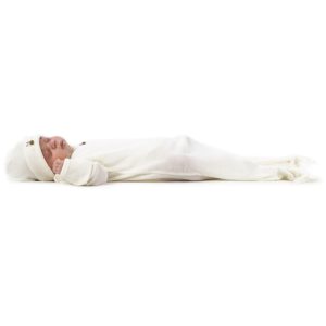 baby merino gown sleepsuit cream bee - ecowool