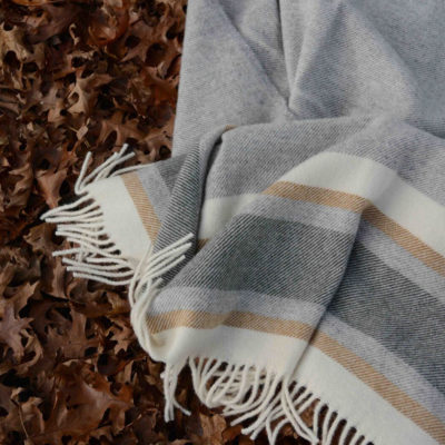 ohope wool throw caramel - ecowool