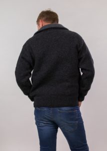 merino possum tasman dual layer sweater coal - ecowool