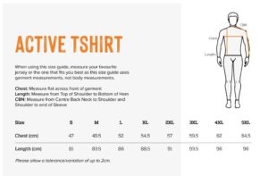 active tee size guide ecowool