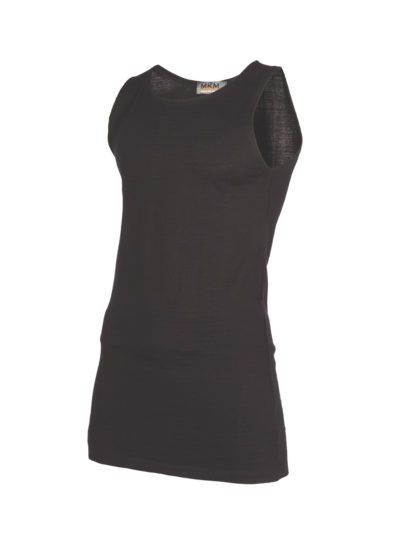 merino active singlet black - ecowool