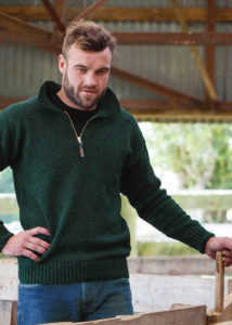 wool original work sweater green - ecowool