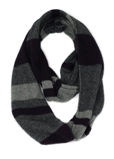 possum merino colour block loop scarf black - ecowool