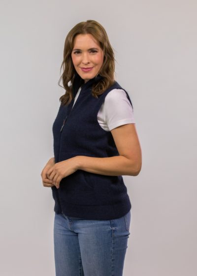 possum merino eco vest denim - ecowool