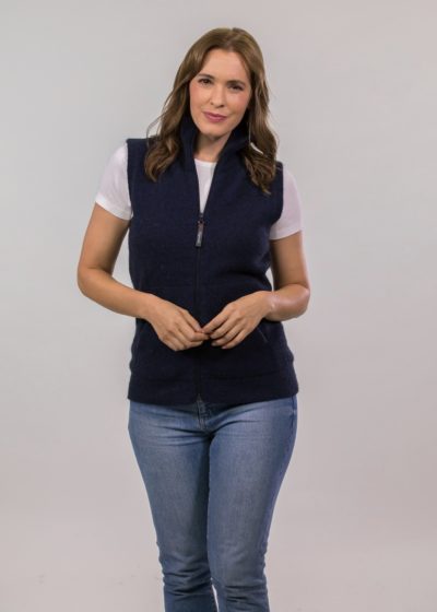 possum merino eco vest denim - ecowool