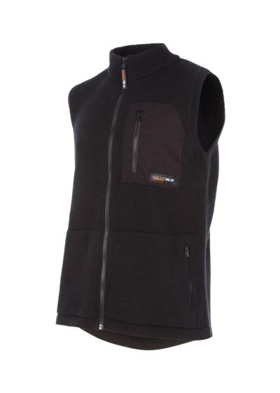 Wool endurance vest black - ecowool