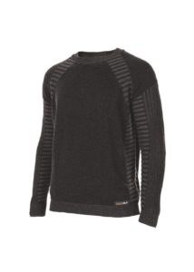 wool technical sweater charcoal - ecowool