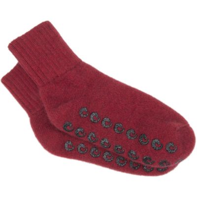 possum merino house sock red - ecowool