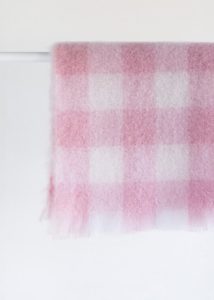 mohair throw candy check - ecowool