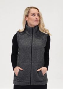 possum merino essential vest silver - ecowool