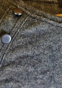 button poncho grey