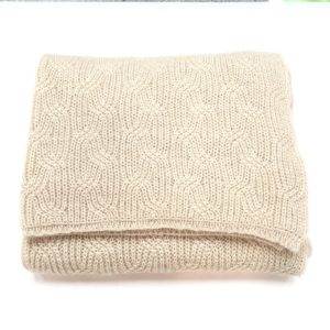 alpaca cable throw natural - ecowool