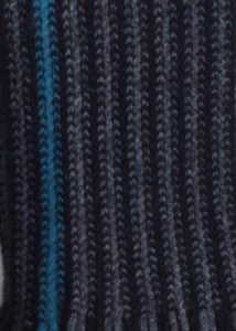possum merino urban striped scarf teal- ecowool