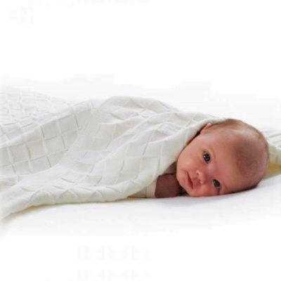 merino-basket-weave-baby-blanket-ivory ecowool