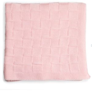 merino-basket-weave-baby-blanket pink ecowool