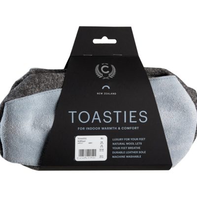 sheepskin toastie-slippers-grey-nat - ecowool