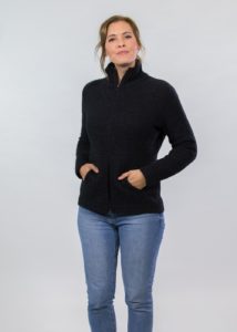 possum merino essential jacket charcoal - ecowol