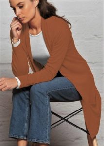 pure merino longline cardigan reno - ecowool