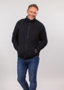 possum merino endeavour jacket charcoal - ecowool