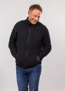 possum merino endeavour jacket charcoal - ecowool