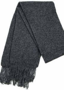 possum merino plain scarf charcoal - ecowool