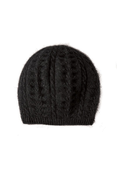 Cable Beret Charcoal