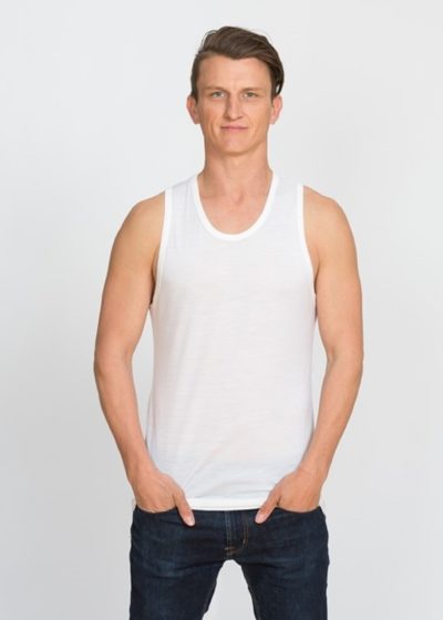 merino thermal singlet white - ecowool