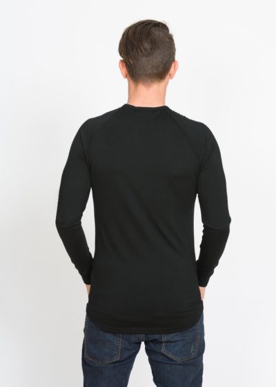 merino thermal long sleeve black - ecowool