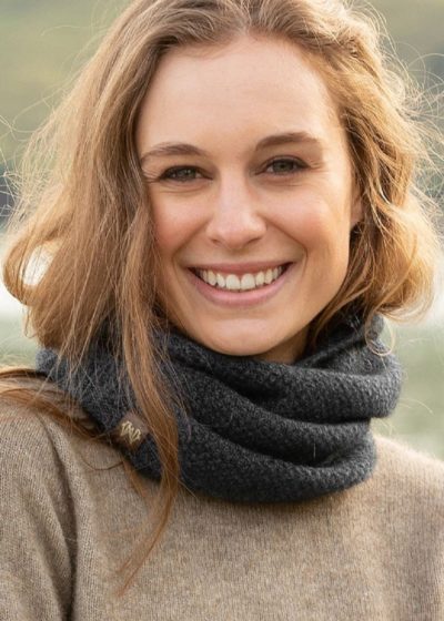 possum merino neck warmer charcoal -ecowool
