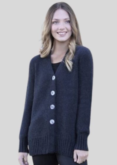 alpaca plain cardigan - ecowool